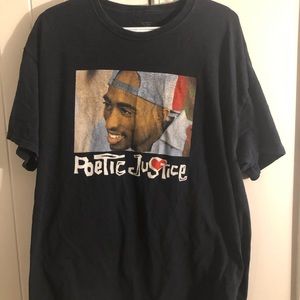 Poetic Justice Movie 2PAC t shirt mens size XL Black 2PAC